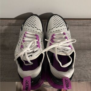 Nike Women's White and Purple Air Max Sneakers